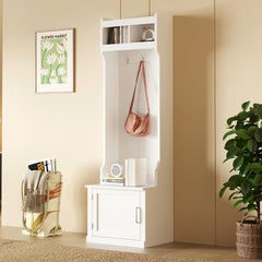 Bellemave® Multi-Functional Storage Bench with Coat Rack,with Cabinet & 6 Hanging Hooks Bellemave®