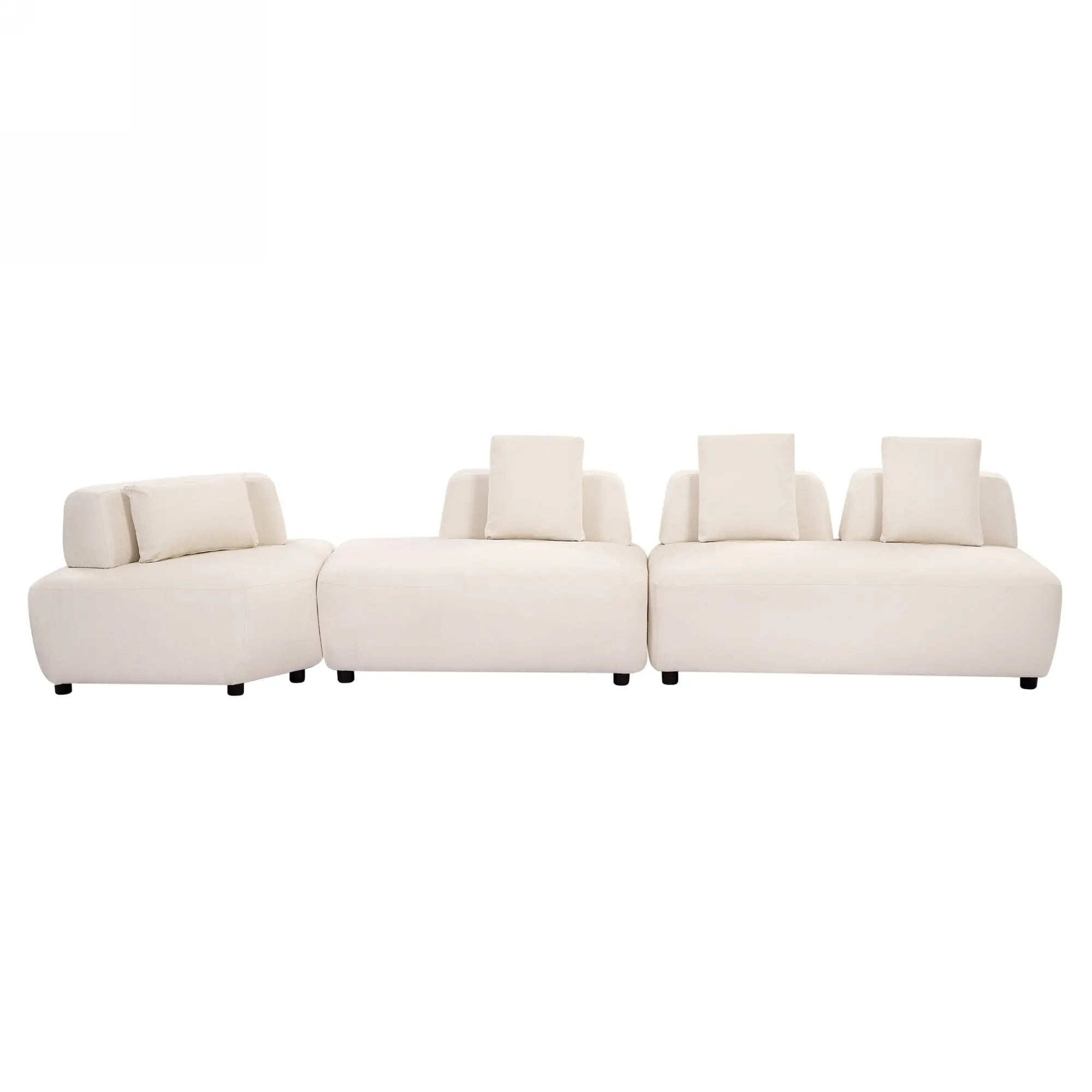 Bellemave® 81.49" Contemporary 3-Piece Free Convertible Sectional Sofa with Four Removable Pillows Bellemave®