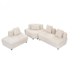 Bellemave® 81.49" Contemporary 3-Piece Free Convertible Sectional Sofa with Four Removable Pillows Bellemave®