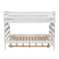 Bellemave® Twin over Full Wood Bunk Bed with Twin Size Trundle Bed Bellemave®