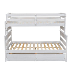 Bellemave® Twin over Full Wood Bunk Bed with 2 Drawers Bellemave®