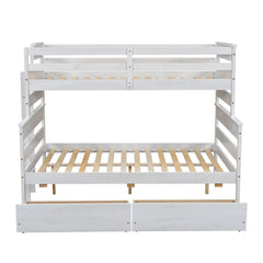 Bellemave® Twin over Full Wood Bunk Bed with 2 Drawers Bellemave®