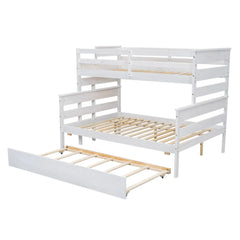 Bellemave® Twin over Full Wood Bunk Bed with Twin Size Trundle Bed Bellemave®