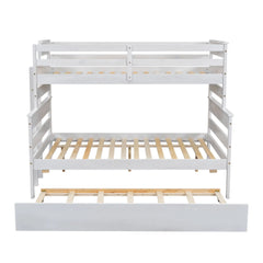 Bellemave® Twin over Full Wood Bunk Bed with Twin Size Trundle Bed Bellemave®