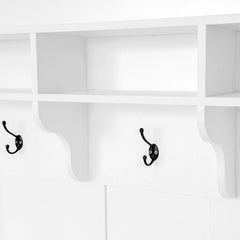 Bellemave® Hall Tree with Bench and Shoe Storage, with 3 Hanging Hooks, Rectangle Storage & Shelves Bellemave®