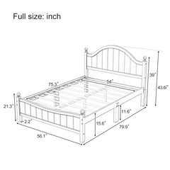 Bellemave® Traditional Concise Style Solid Wood Platform Bed Bellemave®