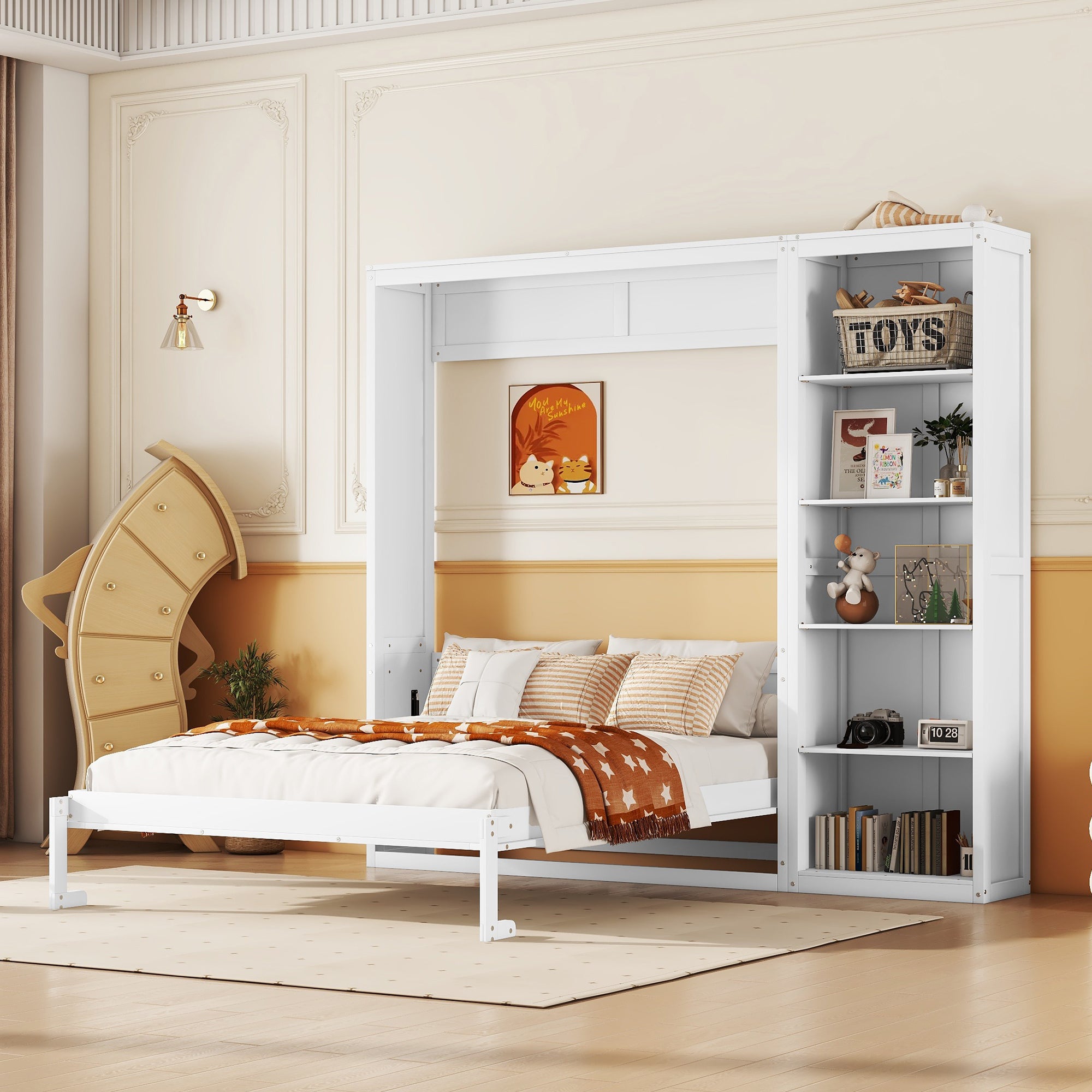 Bellemave® Murphy Bed Wall Bed with Shelves Bellemave®