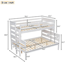 Bellemave® Wood Bunk Bed with Ladder Bellemave®