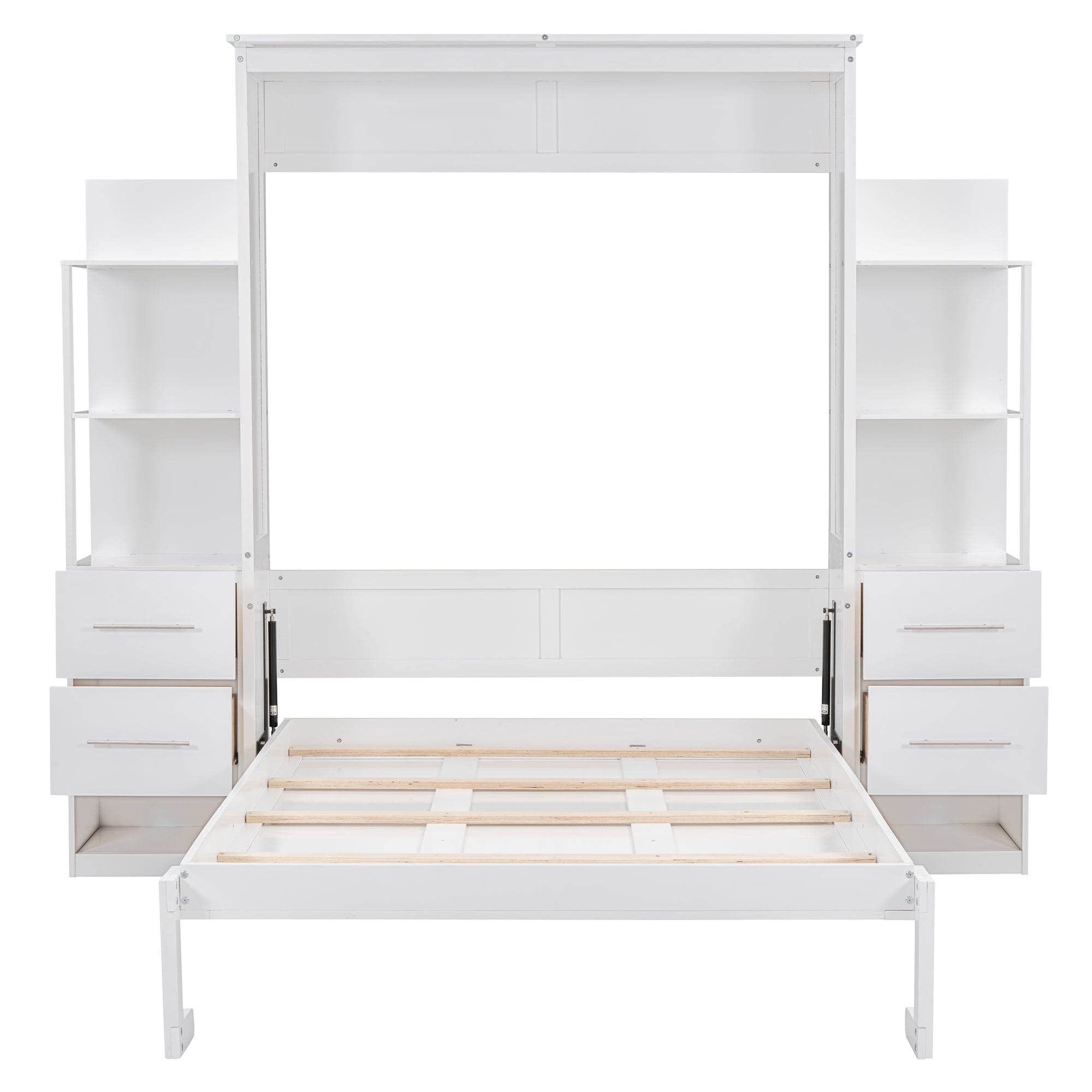 Bellemave® Murphy Bed Wall Bed with Shelves, Drawers and LED Lights Bellemave®