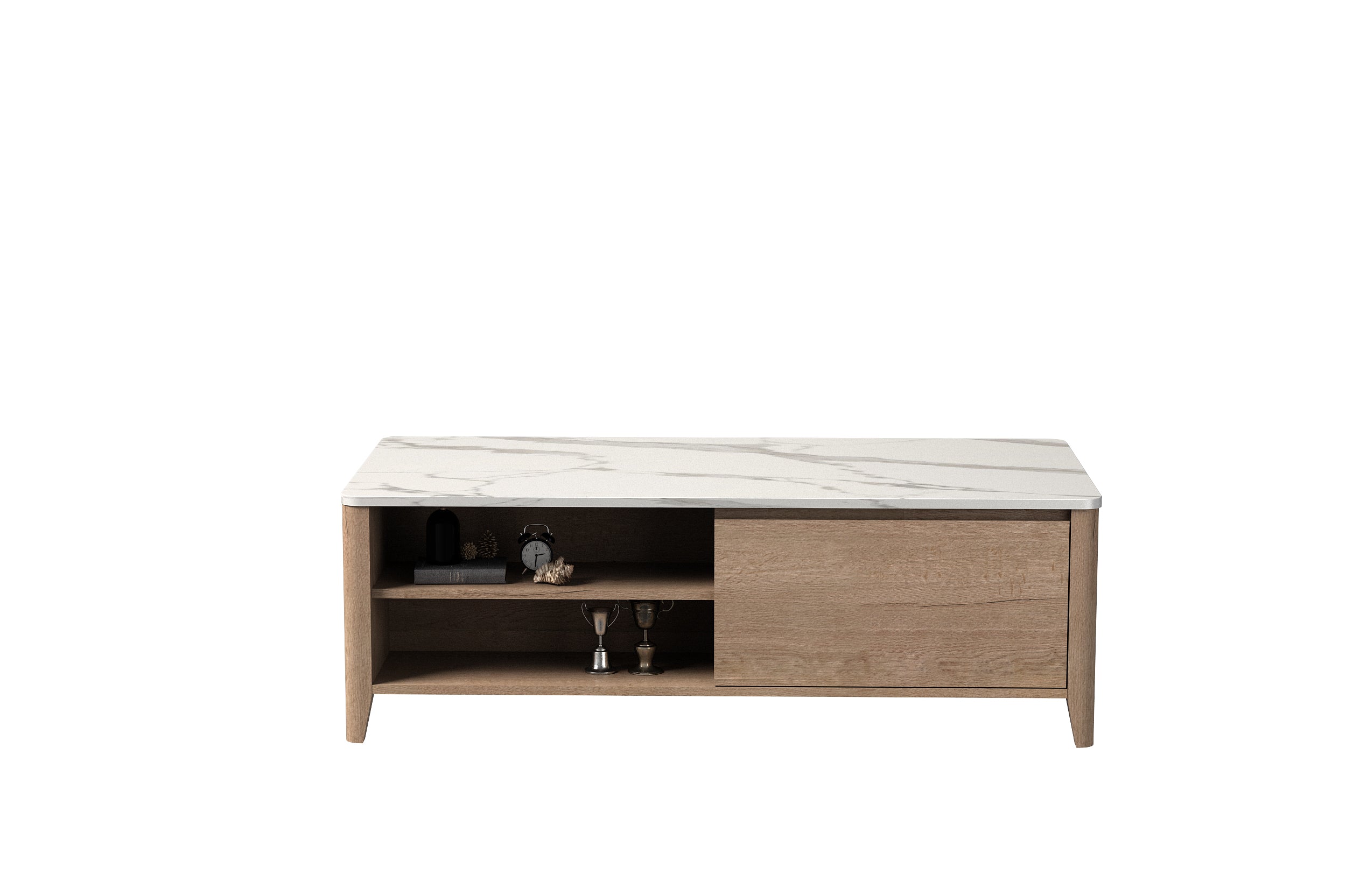 Bellemave® 47" Modern Farmhouse Double Drawer Coffee Table Bellemave®