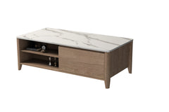 Bellemave® 47" Modern Farmhouse Double Drawer Coffee Table Bellemave®