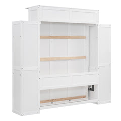 Bellemave® Murphy Bed Wall Bed with Shelves and LED Lights Bellemave®