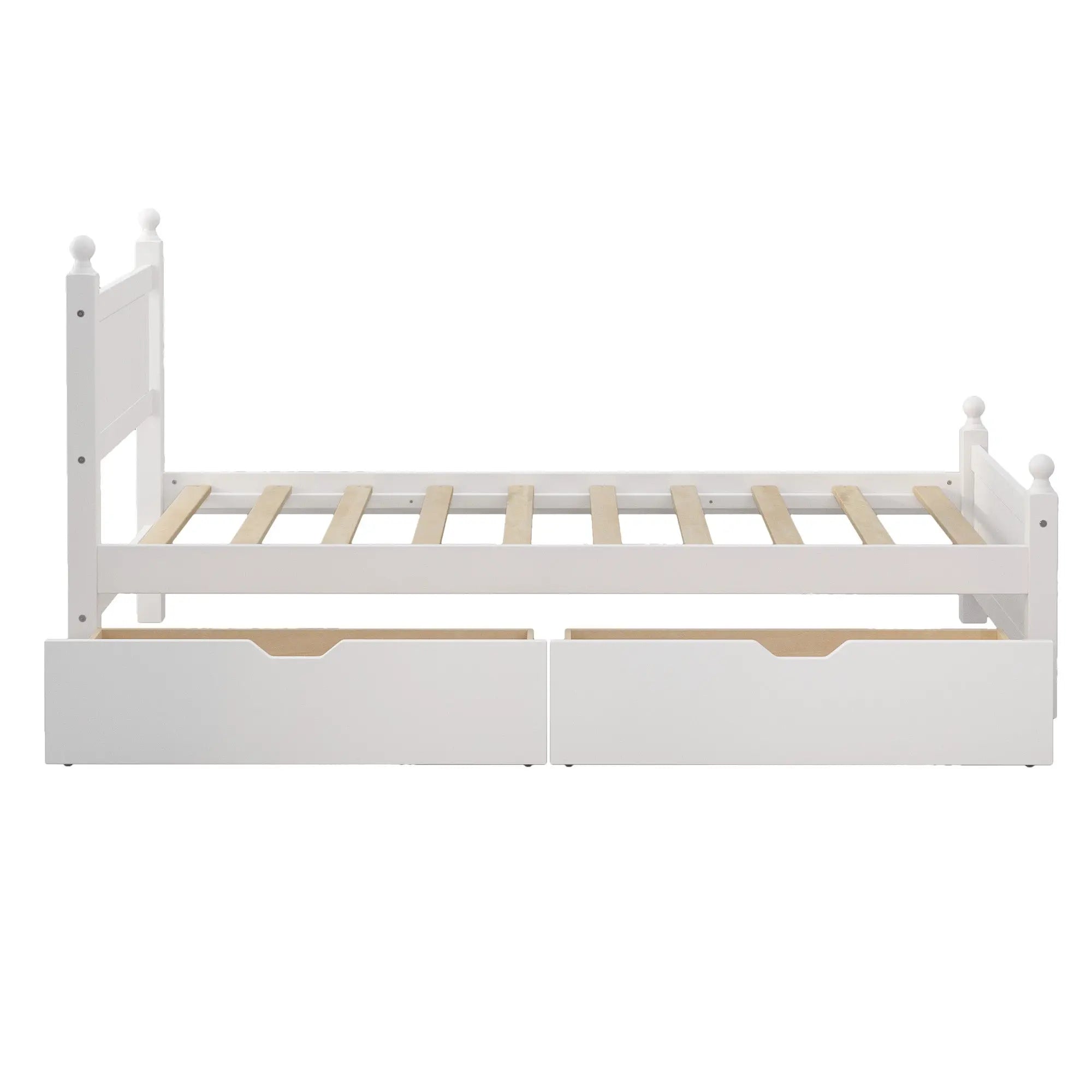 Bellemave® Solid Wood Platform Bed Frame with 2 Drawers Bellemave®