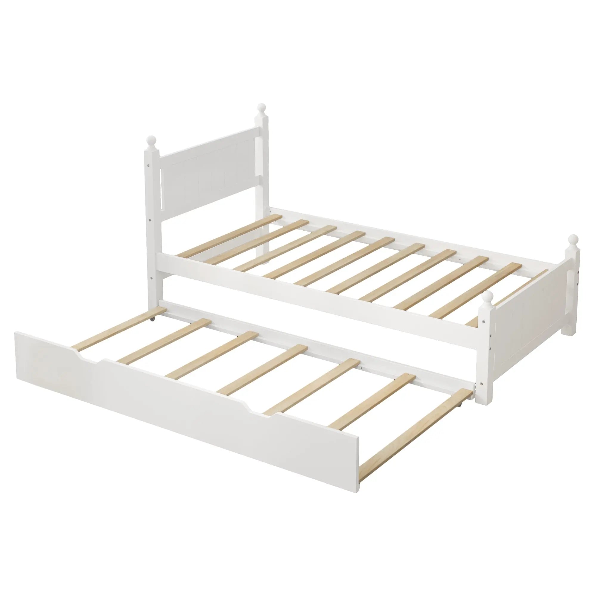 Bellemave® Solid Wood Platform Bed Frame with Trundle Bellemave®