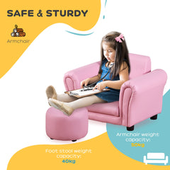 Bellemave® Upholstered Kids Sofa Set with Footstool Bellemave®