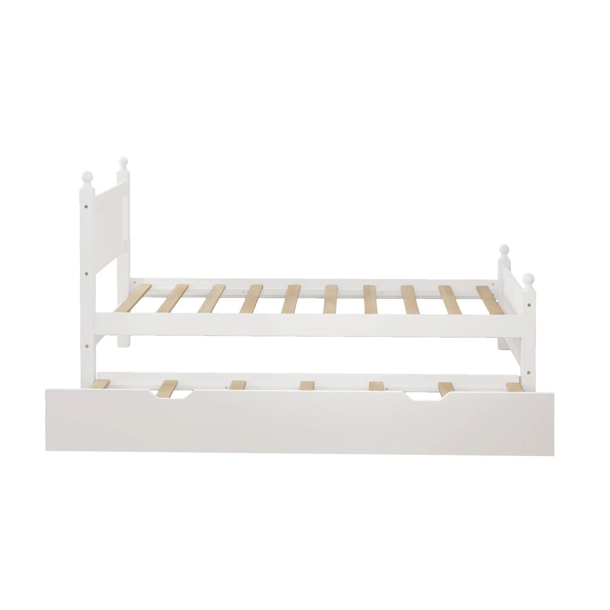 Bellemave® Solid Wood Platform Bed Frame with Trundle Bellemave®