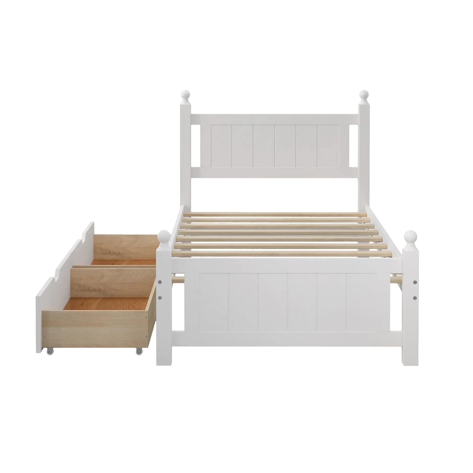 Bellemave® Solid Wood Platform Bed Frame with 2 Drawers Bellemave®