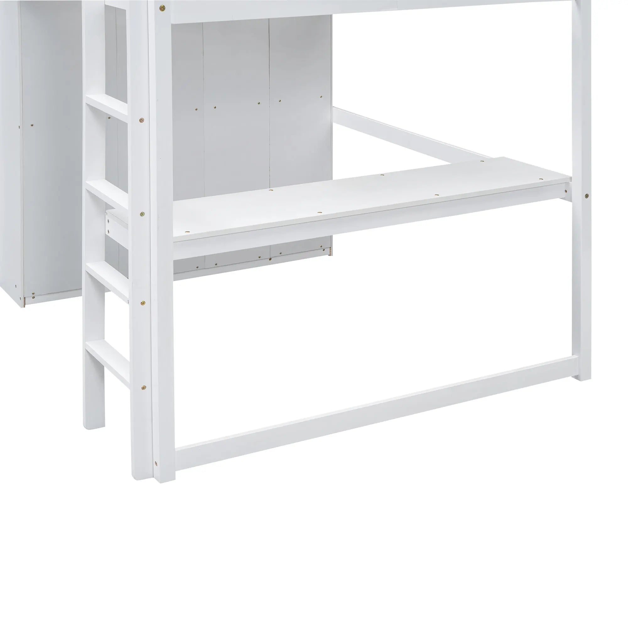 Bellemave® Full Size Loft Bed with Built-in Wardrobe, Desk, Storage Shelves and Drawers Bellemave®