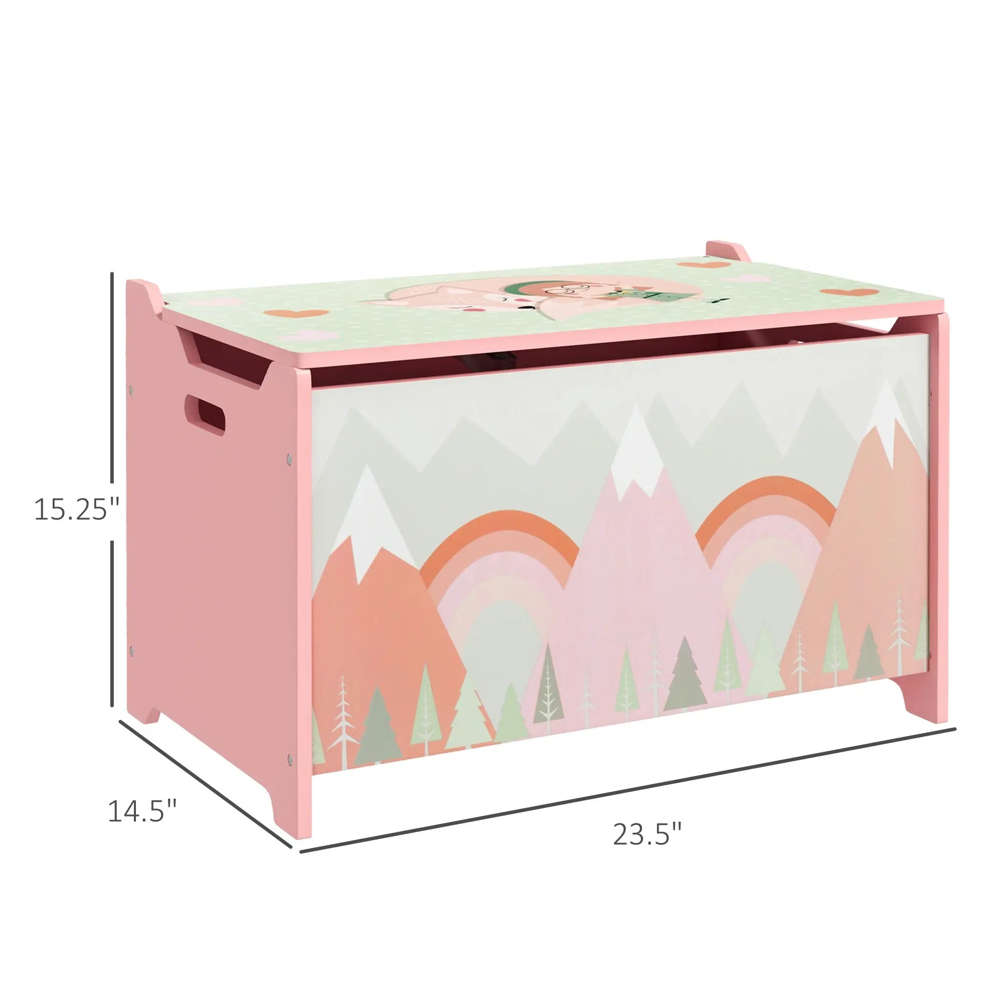 Bellemave® Toy Chest Storage Organizer for Bedroom with Safety Hinge, Cute Animal Design Bellemave®