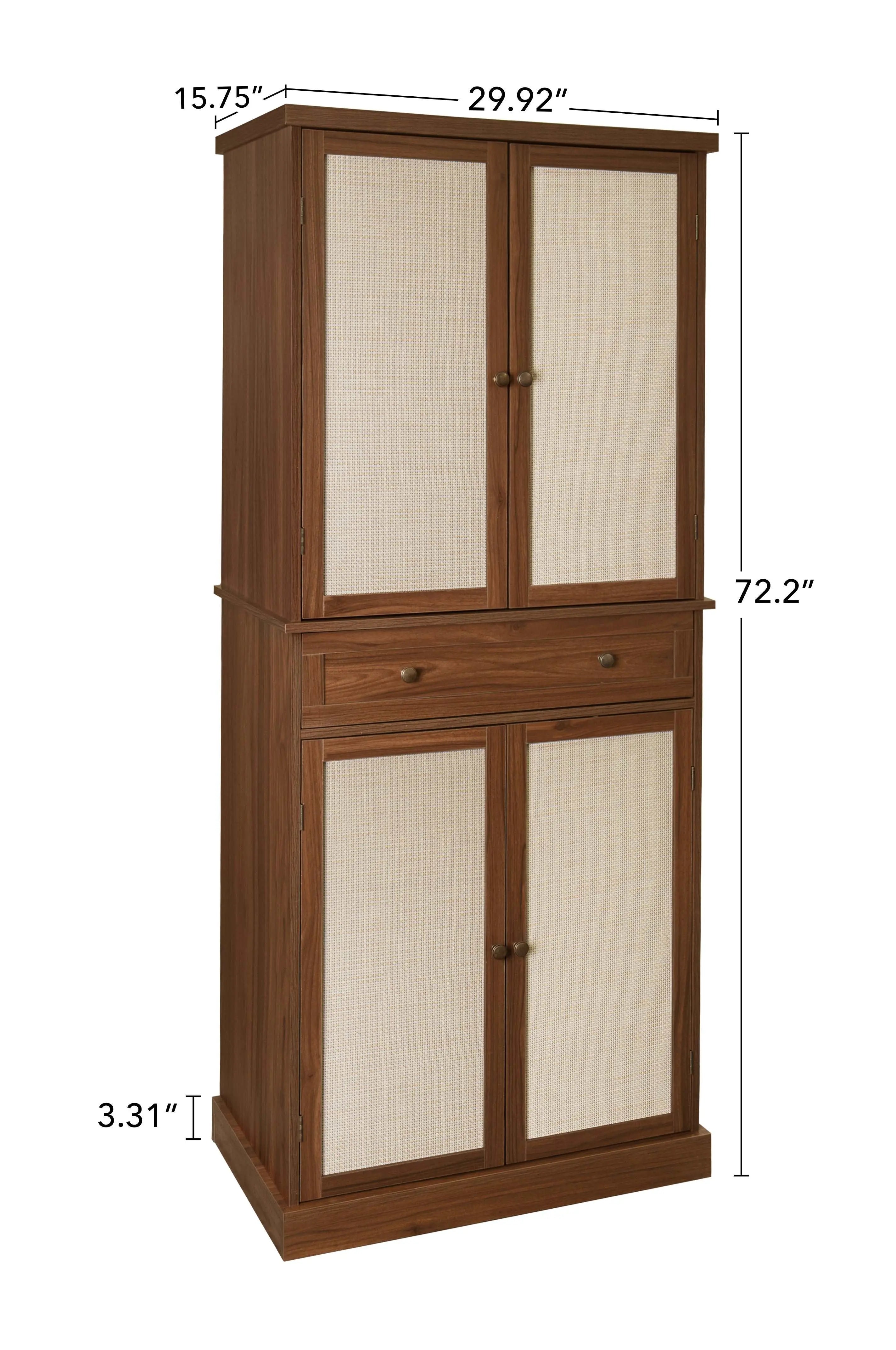 Bellemave® 4 Door Cabinet with 1 Drawer, with 4 Adjustable Inner Shelves