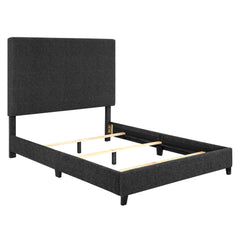 Bellemave® Charcoal Upholstered Platform Bed,Box Spring Required Bellemave®