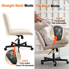 Bellemave® Plus Size Armless Swivel Home Office Chair Bellemave®