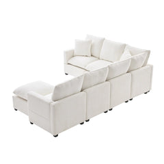 Bellemave® 110" U-Shape Modern Chenille Modular Sofa with 2 Pillows Included Bellemave®