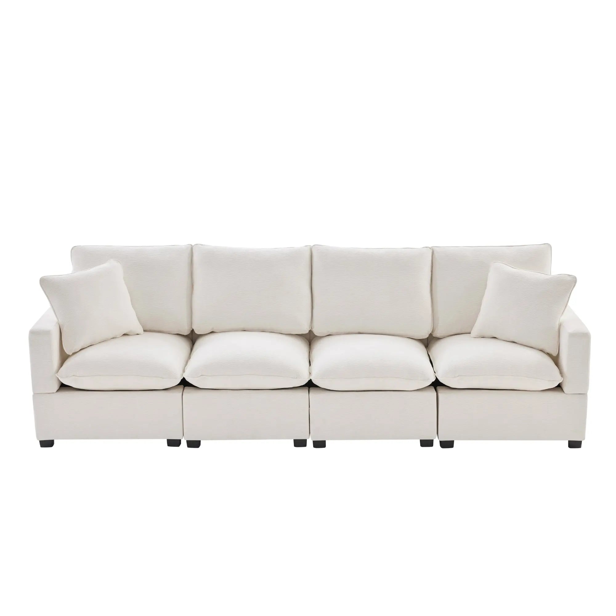 Bellemave® 110" Modern Chenille Modular Sofa with 2 Pillows Included Bellemave