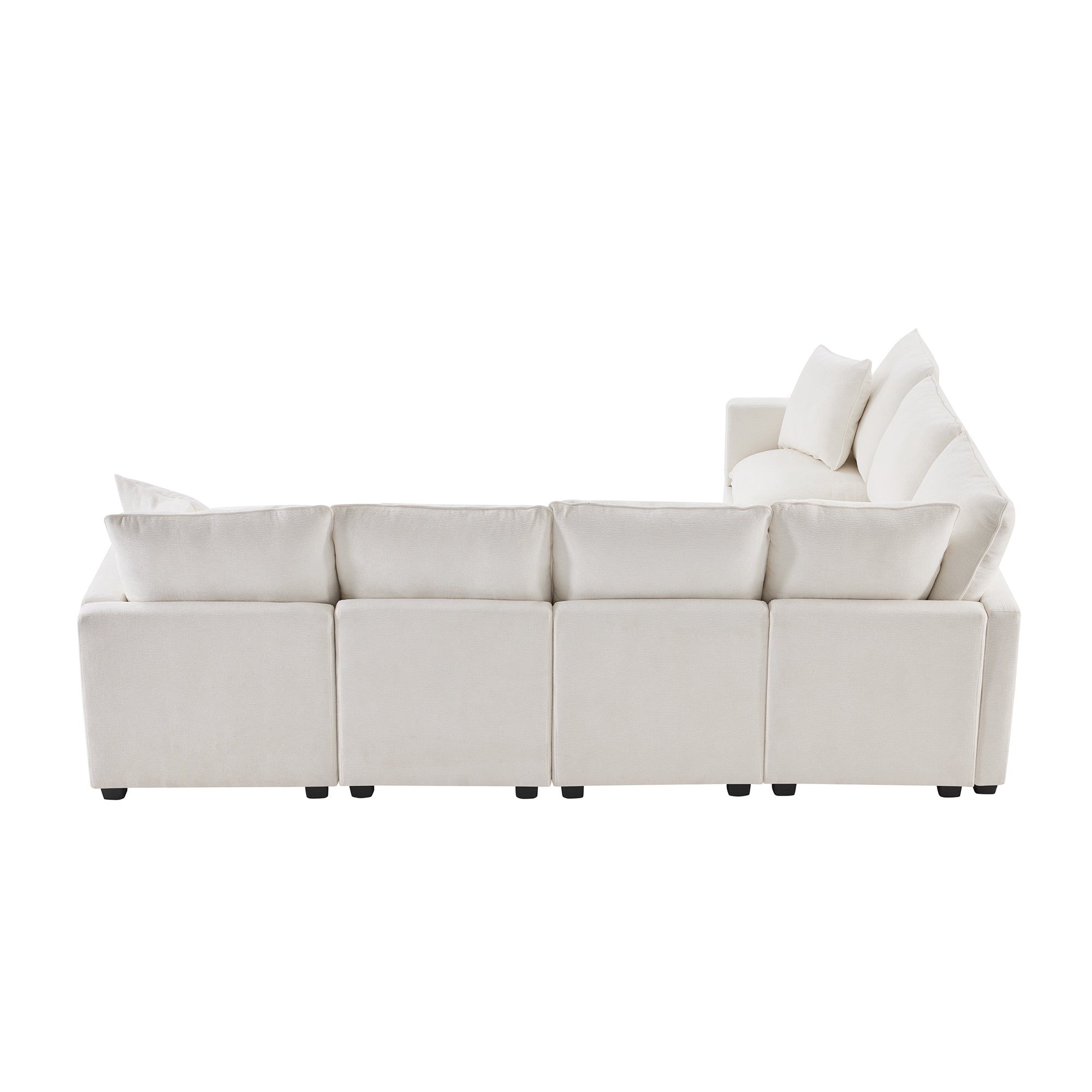 Bellemave® 110" U-Shape Modern Chenille Modular Sofa with 2 Pillows Included Bellemave®