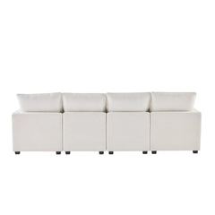 Bellemave® 110" U-Shape Modern Chenille Modular Sofa with 2 Pillows Included Bellemave