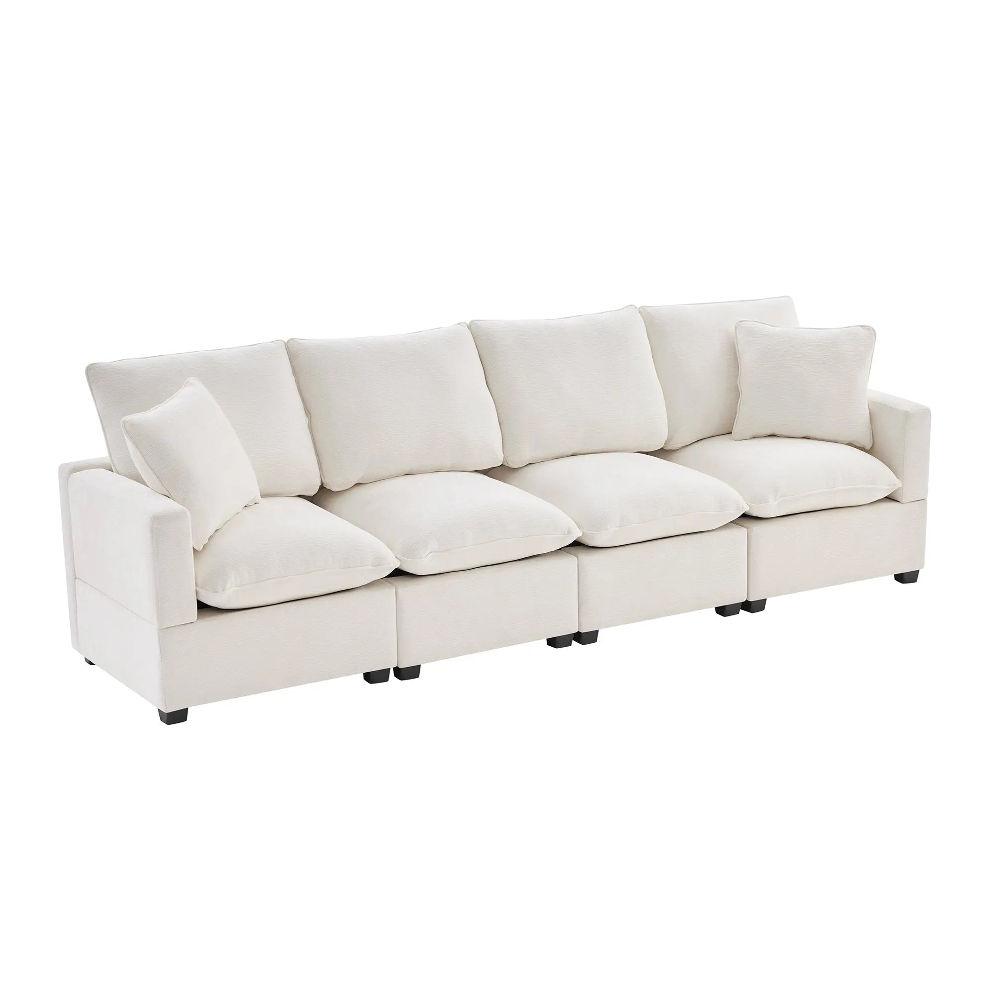 Bellemave® 110" Modern Chenille Modular Sofa with 2 Pillows Included Bellemave