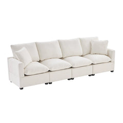 Bellemave® 110" Modern Chenille Modular Sofa with 2 Pillows Included Bellemave