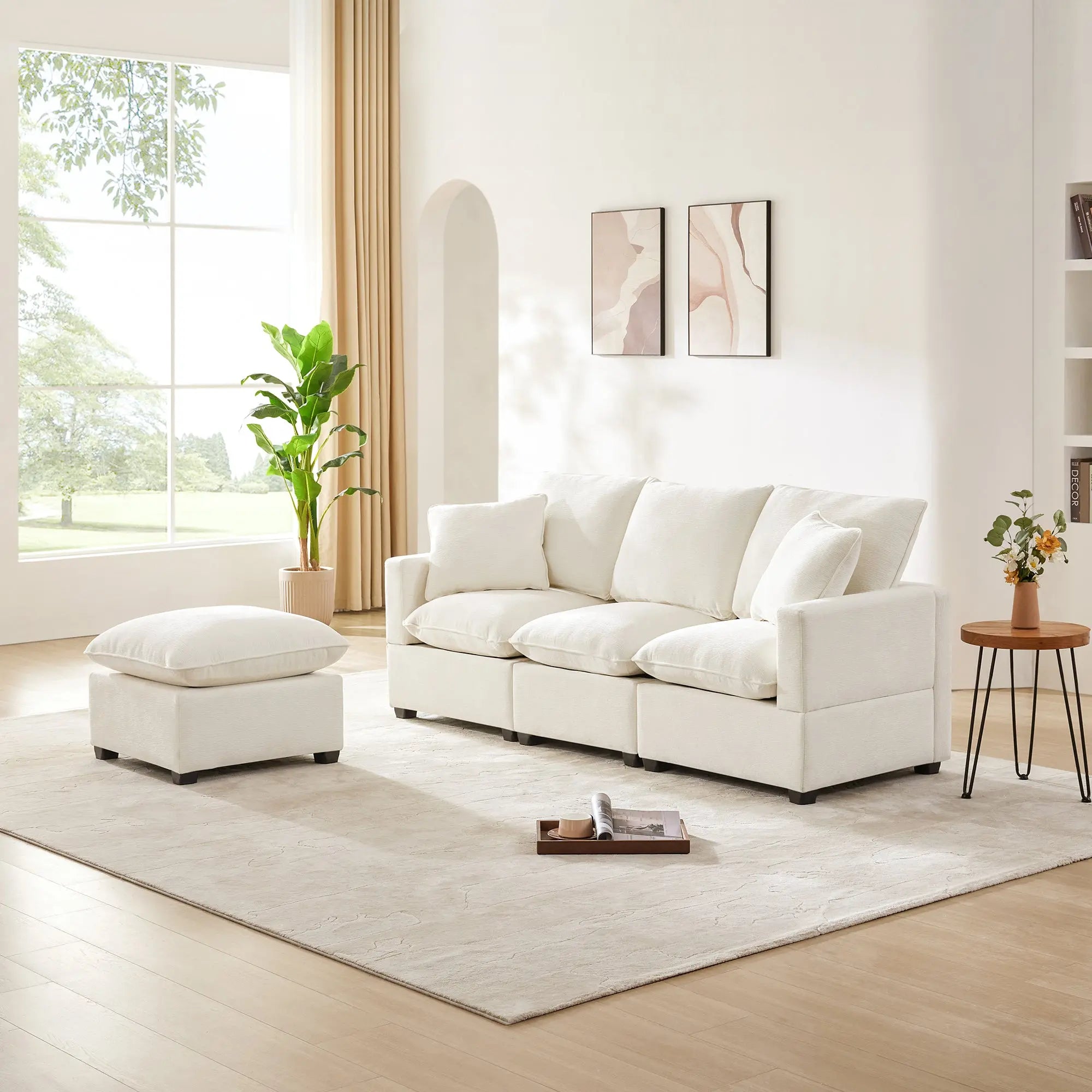 Bellemave® 84" Modern Chenille Modular Sofa with 2 Pillows Included Bellemave