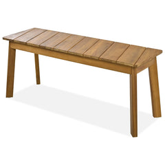 Bellemave® 3-Pieces Acacia Wood Table Bench Dining Set,2 Benches and Picnic Beer Table Bellemave