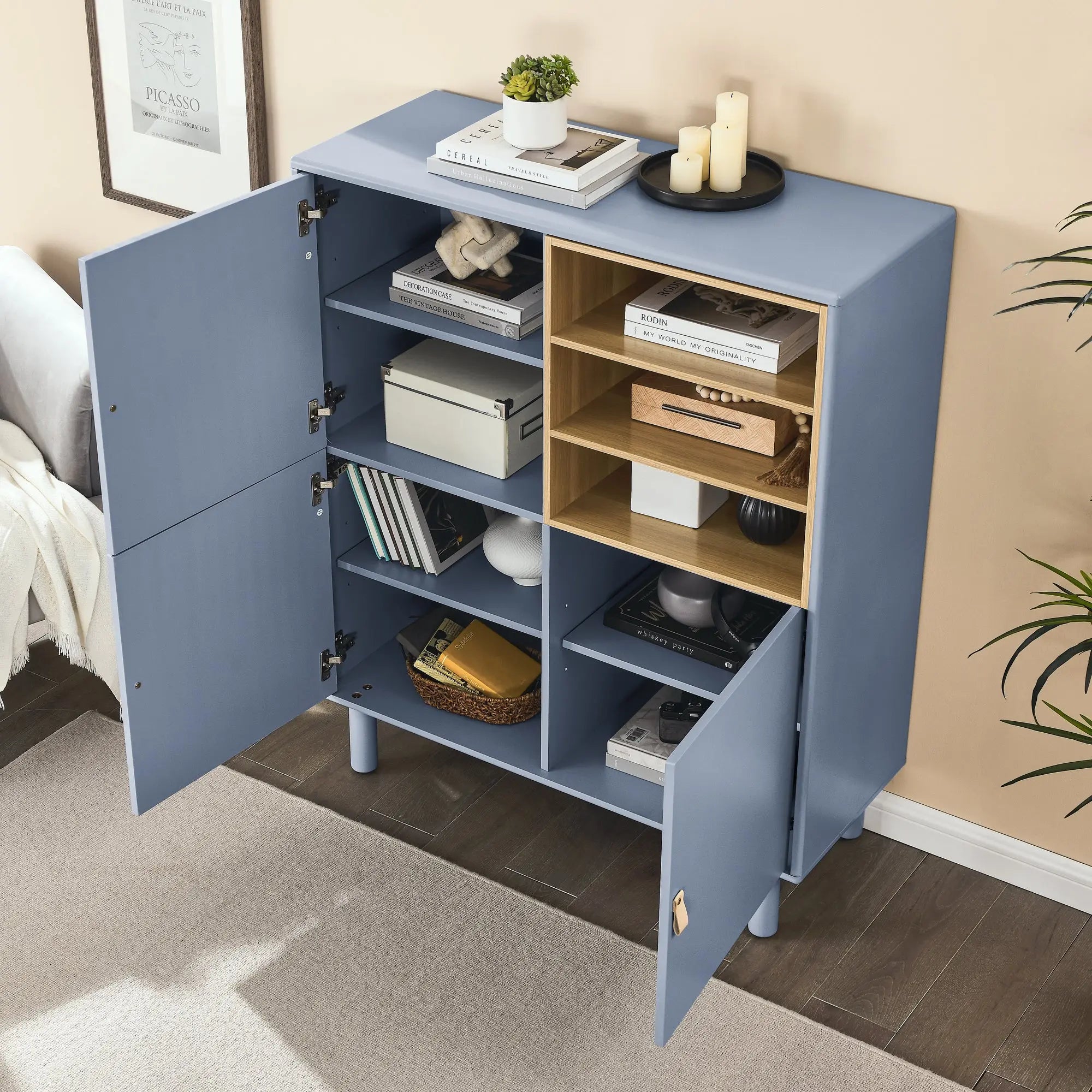 Bellemave Modern Multifunctional Storage Cabinet with Door, Bellemave