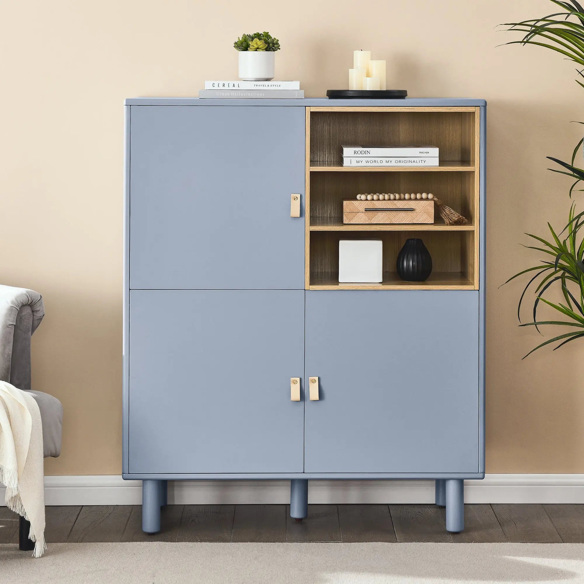 Bellemave Modern Multifunctional Storage Cabinet with Door, Bellemave