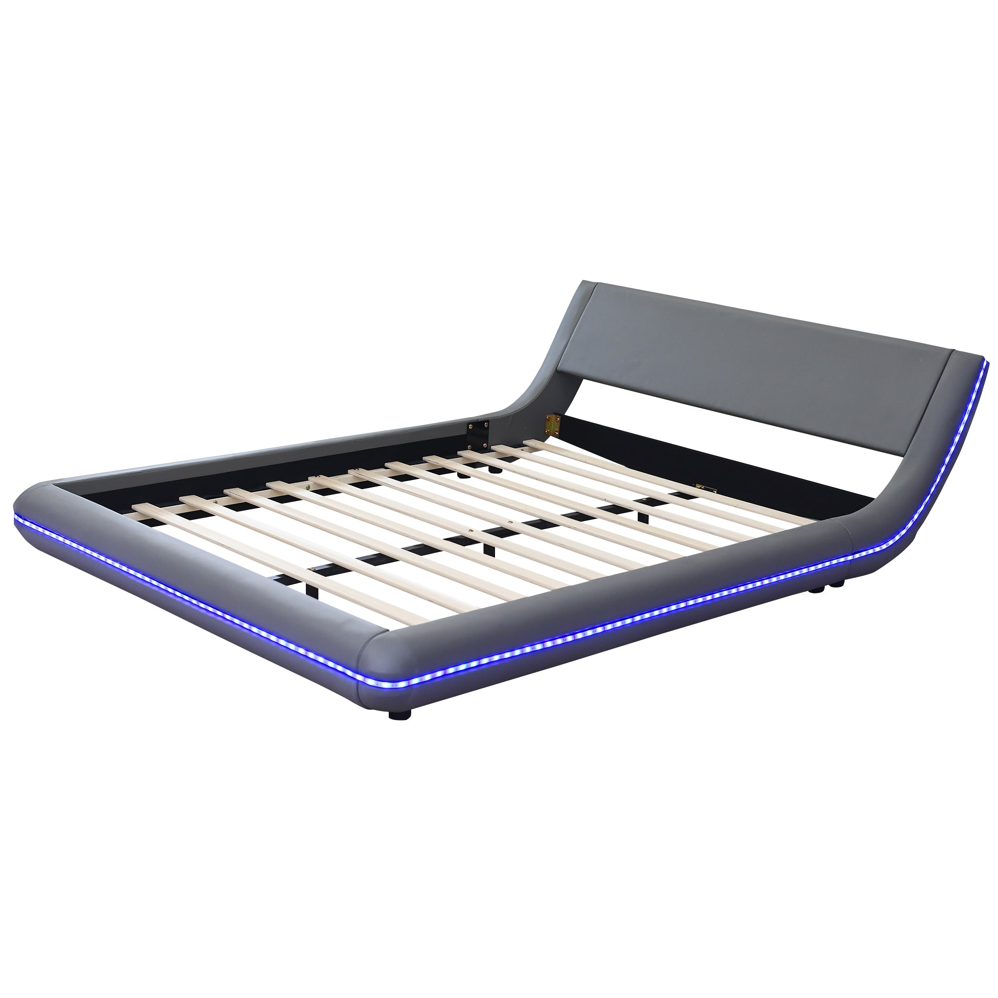Bellemave® Upholstery Platform Bed with Sloped Headboard Bellemave®