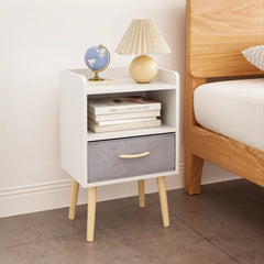 Bellemave Nightstand With Collapsible Fabric Drawer Bellemave