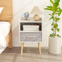 Bellemave Nightstand With Collapsible Fabric Drawer Bellemave