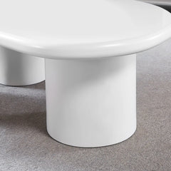 Bellemave® Modern Style Coffee Table with Unique Desktop Design and Elegant White Paint Bellemave®