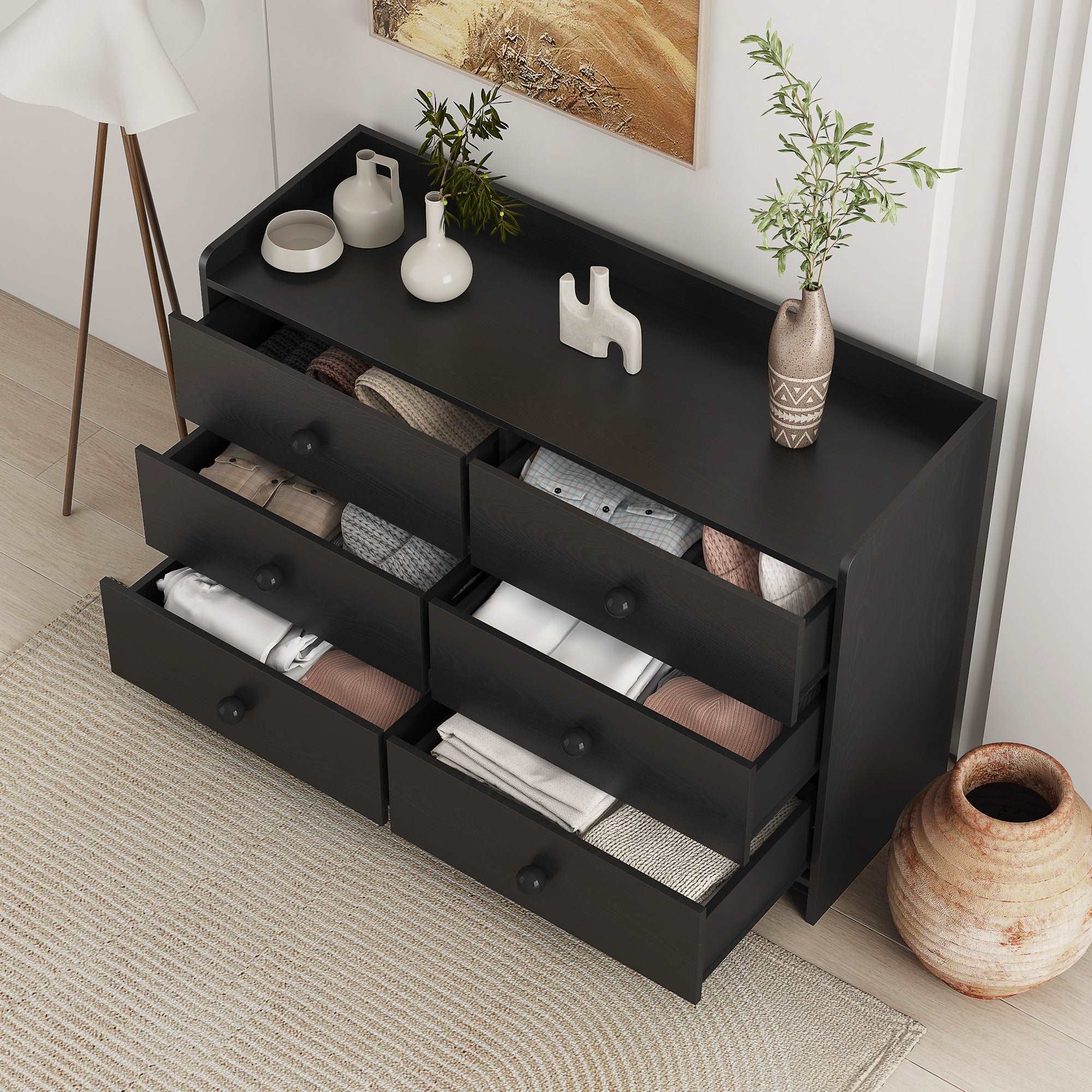 Bellemave® Modern Contemporary 6-Drawer Cabinet