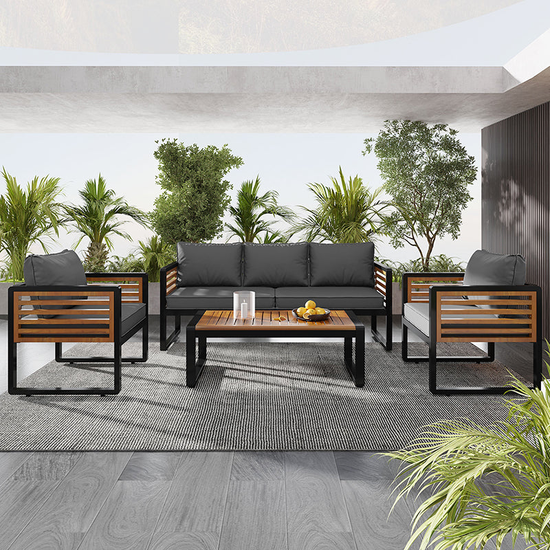 Bellemave® Large Size 4-pieces Outdoor Sofa Set With Removable Cushion