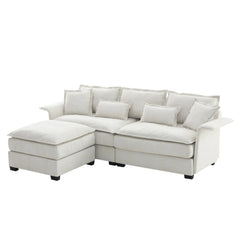 Bellemave® 95" L-Shape Oversized Luxury Sectional Sofa with Bentwood Armrests Bellemave