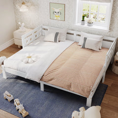 Bellemave Twin Size Extending Wooden Daybed with Trundle Bellemave