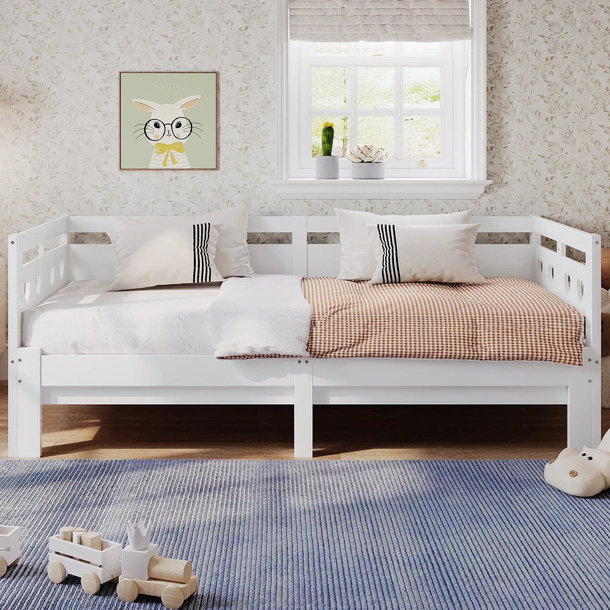 Bellemave Twin Size Extending Wooden Daybed with Trundle Bellemave