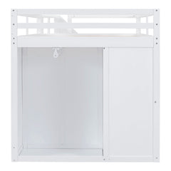 Bellemave® Full Size Loft Bed with Stairs and Storage Bellemave®