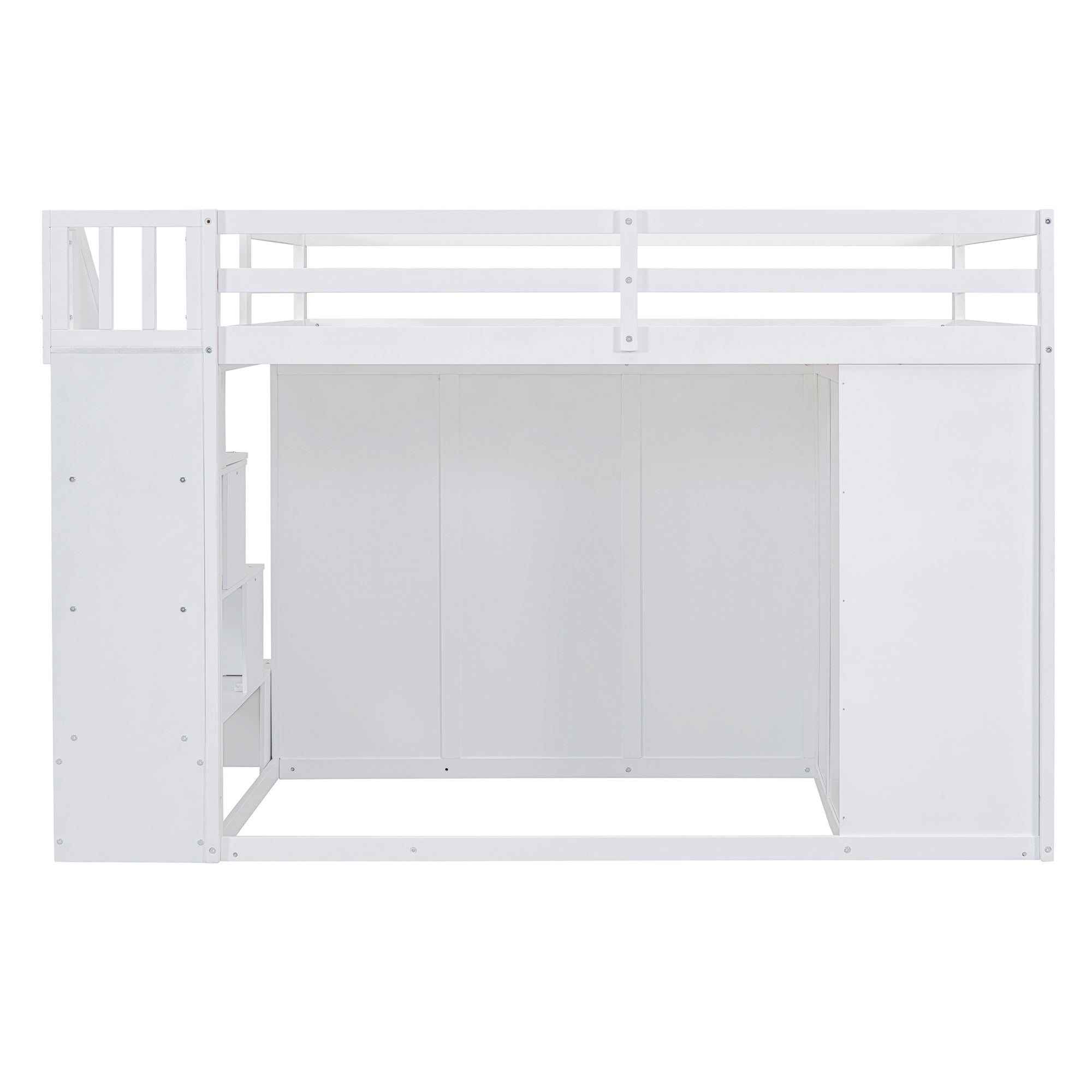 Bellemave® Full Size Loft Bed with Stairs and Storage Bellemave®