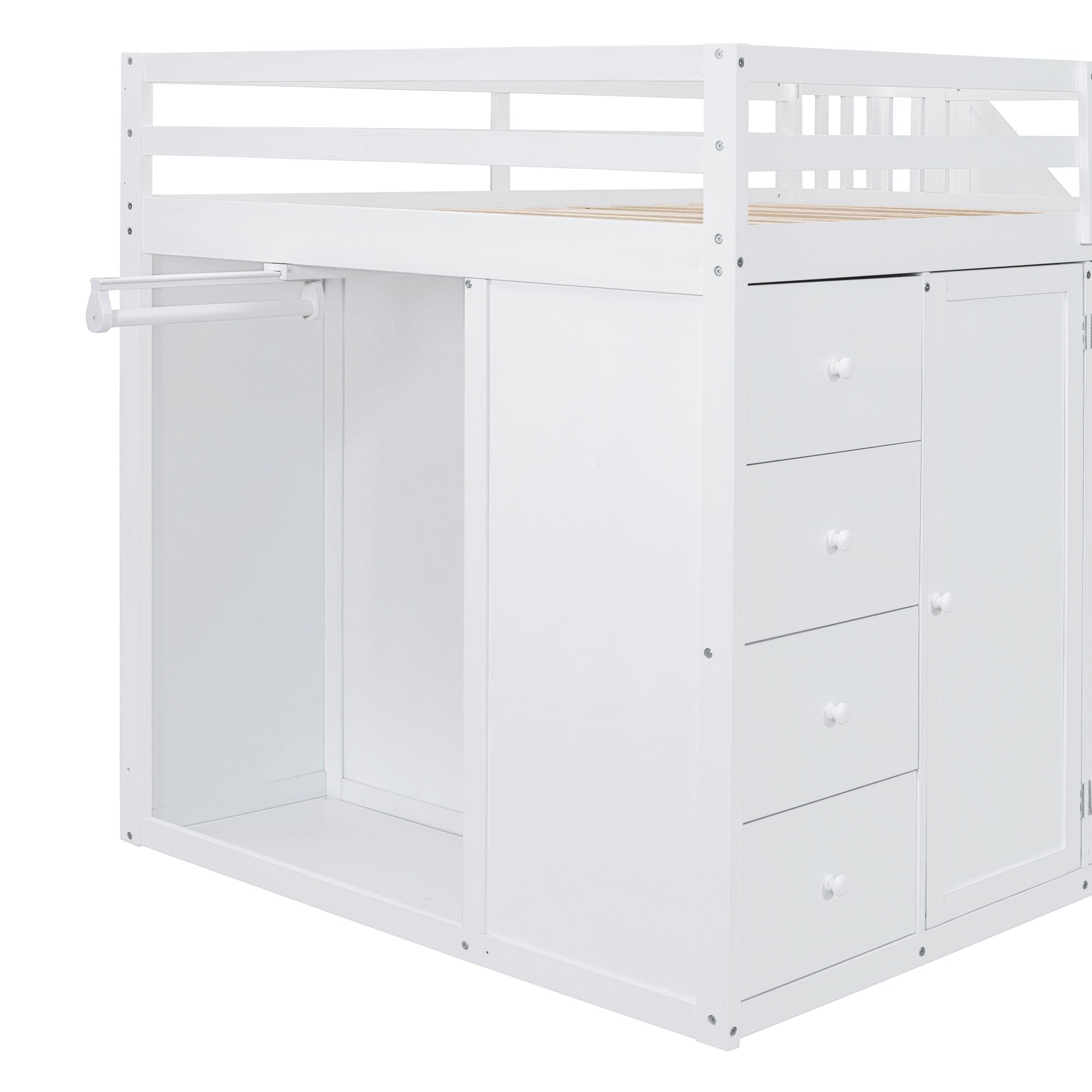 Bellemave® Full Size Loft Bed with Stairs and Storage Bellemave®