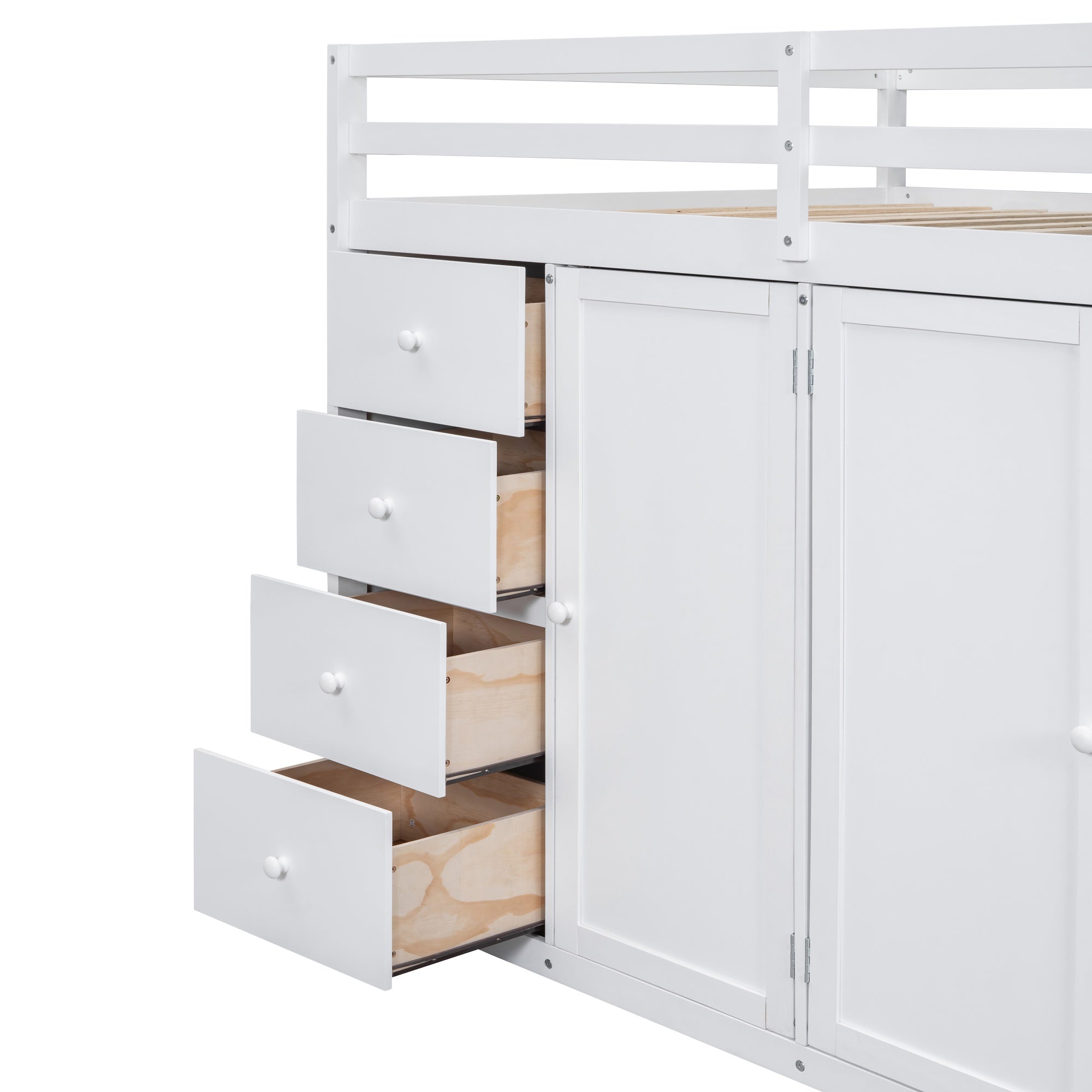 Bellemave® Full Size Loft Bed with Stairs and Storage Bellemave®
