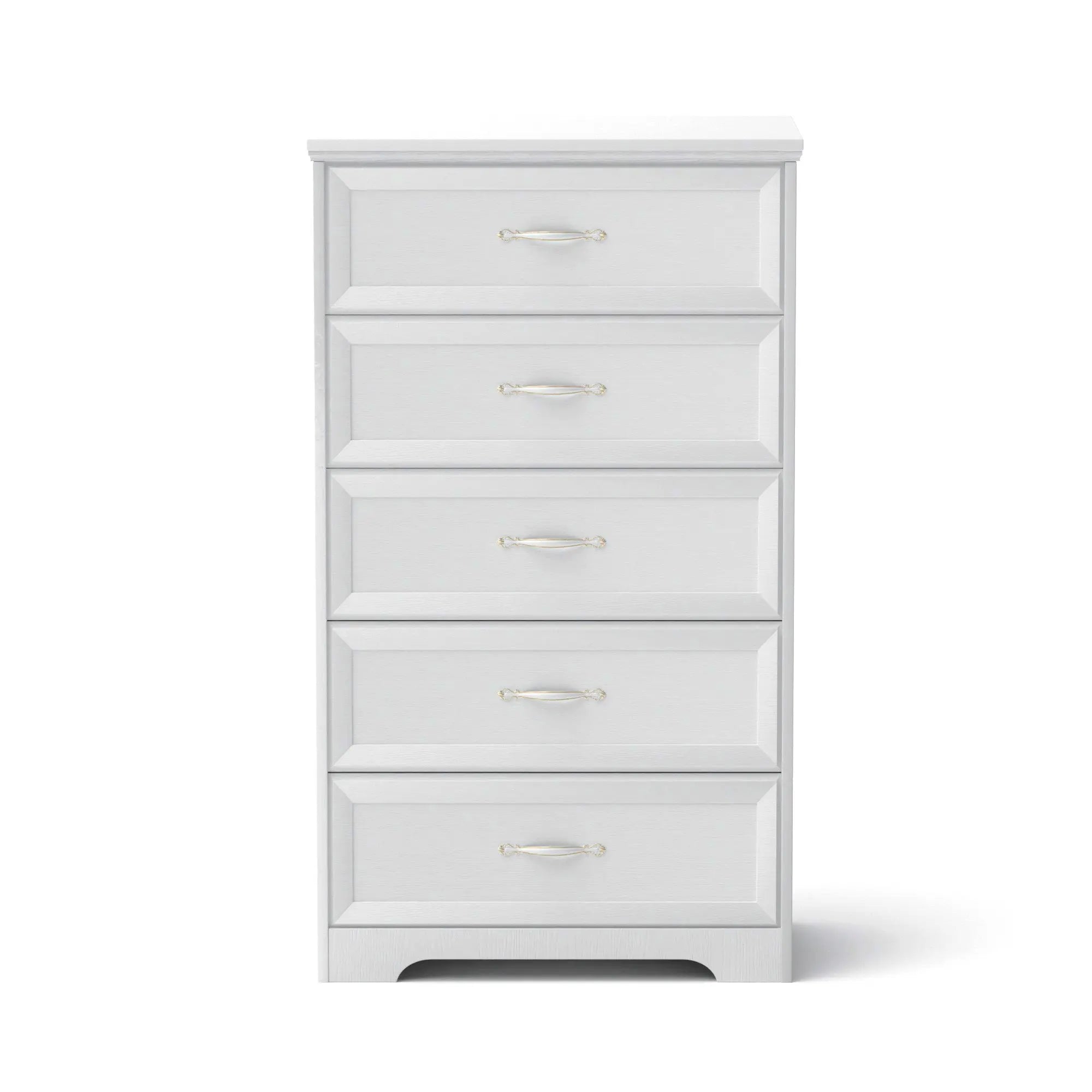 Bellemave Modern 5 Tier Bedroom Chest of Drawers with Metal Pulls Bellemave